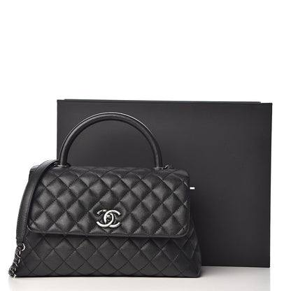 Chanel Caviar Quilted Small Coco Handle Flap Black 11 of 11
