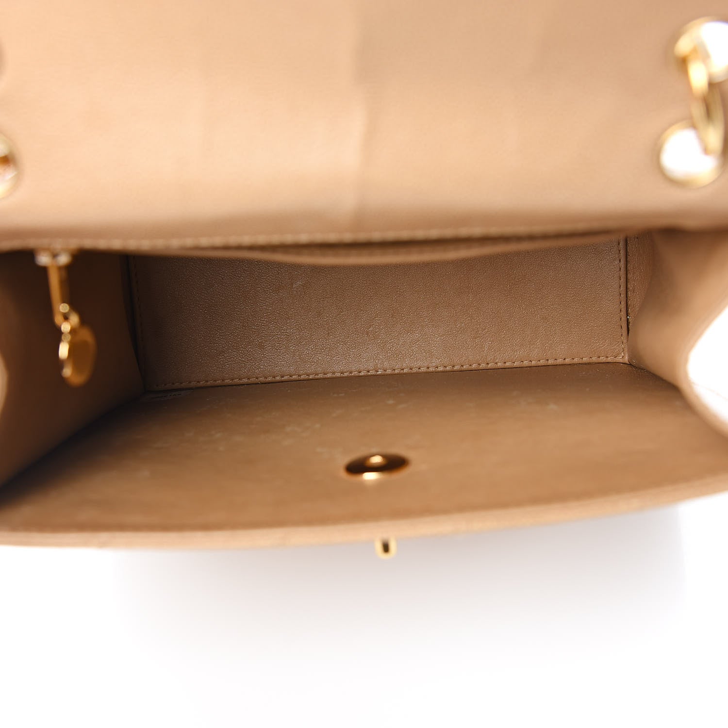 Chanel Caviar Stitched Flap Shoulder Bag Beige 5 of 13