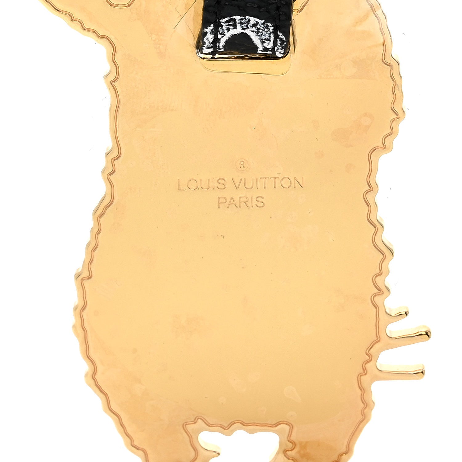 Louis Vuitton Catogram Flying Cat Bag Charm Key Holder Gold Black 3 of 6