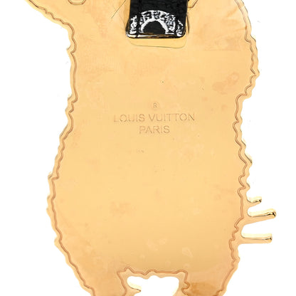 Louis Vuitton Catogram Flying Cat Bag Charm Key Holder Gold Black 3 of 6