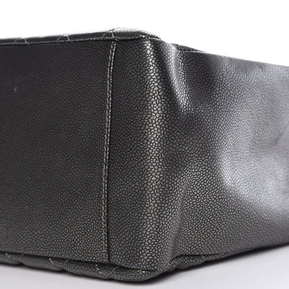 Chanel Metallic Caviar Quilted Grand Shopping Tote GST Dark Silver 12 of 12