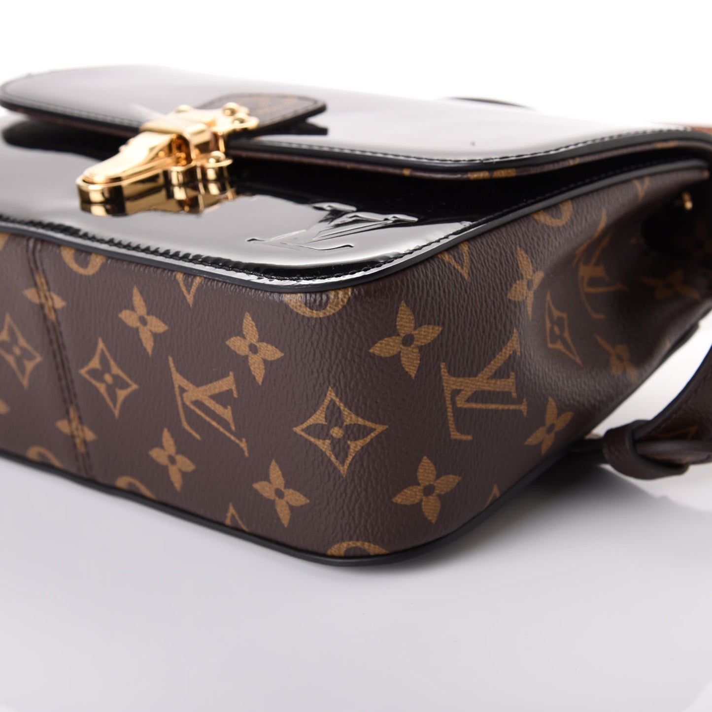 Patent Calfskin Monogram Cherrywood BB Black