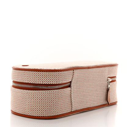 Hermes Cotton H Canvas Lambskin Escale Case Vermillon 4 of 9
