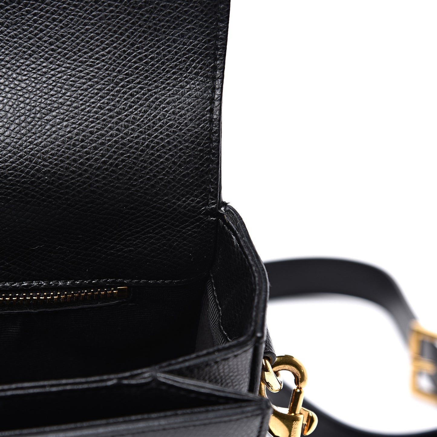 Textured Calfskin Medium Classic Monogram Universite Bag Black