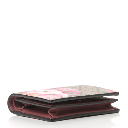 Gucci GG Supreme Monogram Blooms Card Case Beige Multicolor Dry Rose 4 of 7