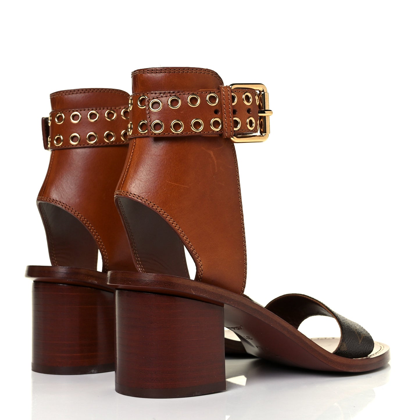 Calfskin Monogram Passenger Sandals 37 Cognac