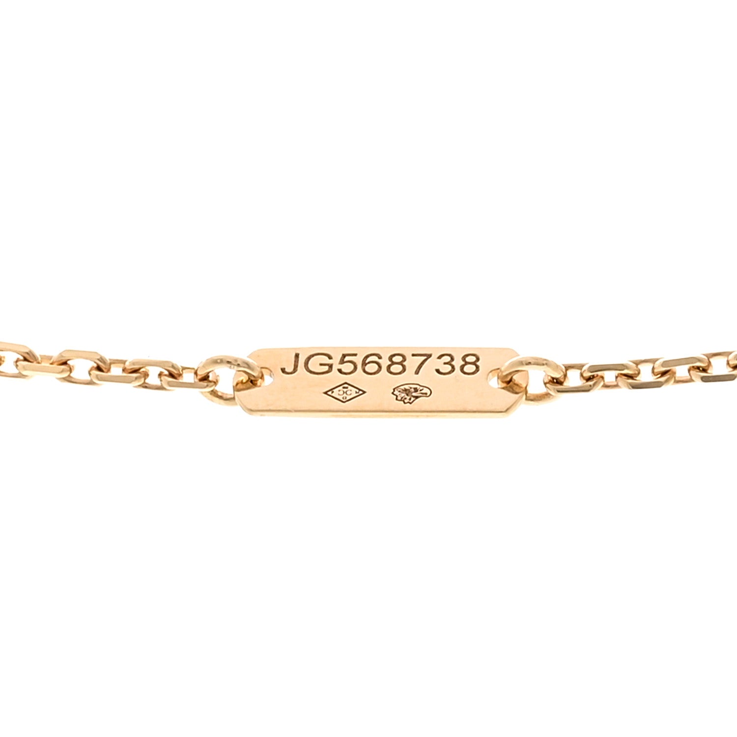 Van Cleef & Arpels 18K Yellow Gold Diamond Vintage Alhambra Pendant Necklace 5 of 6
