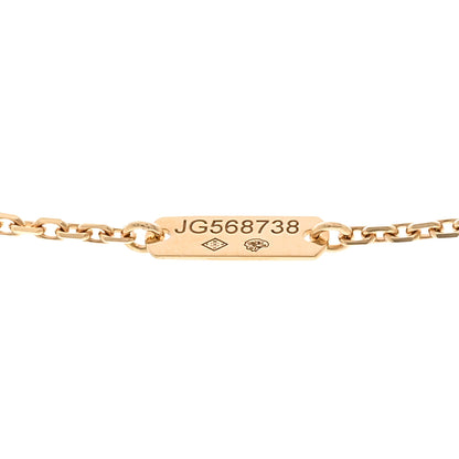 Van Cleef & Arpels 18K Yellow Gold Diamond Vintage Alhambra Pendant Necklace 5 of 6