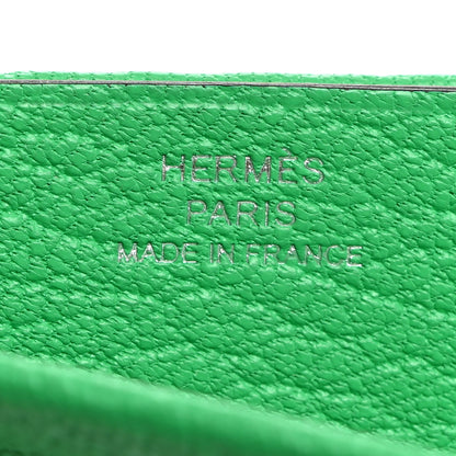 Hermes Chevre Mysore Sellier Card Holder Vert Comics Vert Fizz 6 of 8