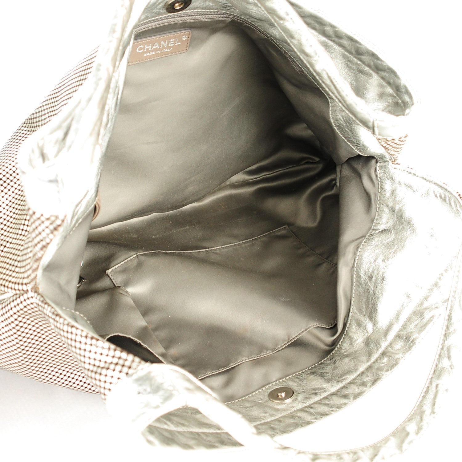 Chanel Metallic Perforated Lambskin Hollywood Hobo Silver 5 of 7