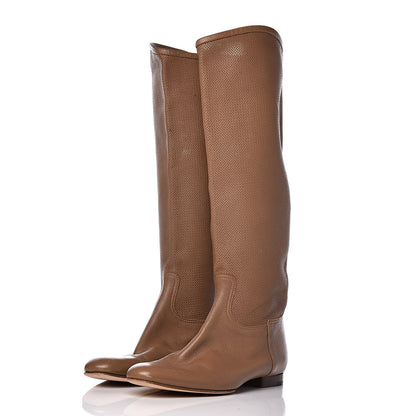 Hermes Lambskin Perforated High Boots 37 3 of 17