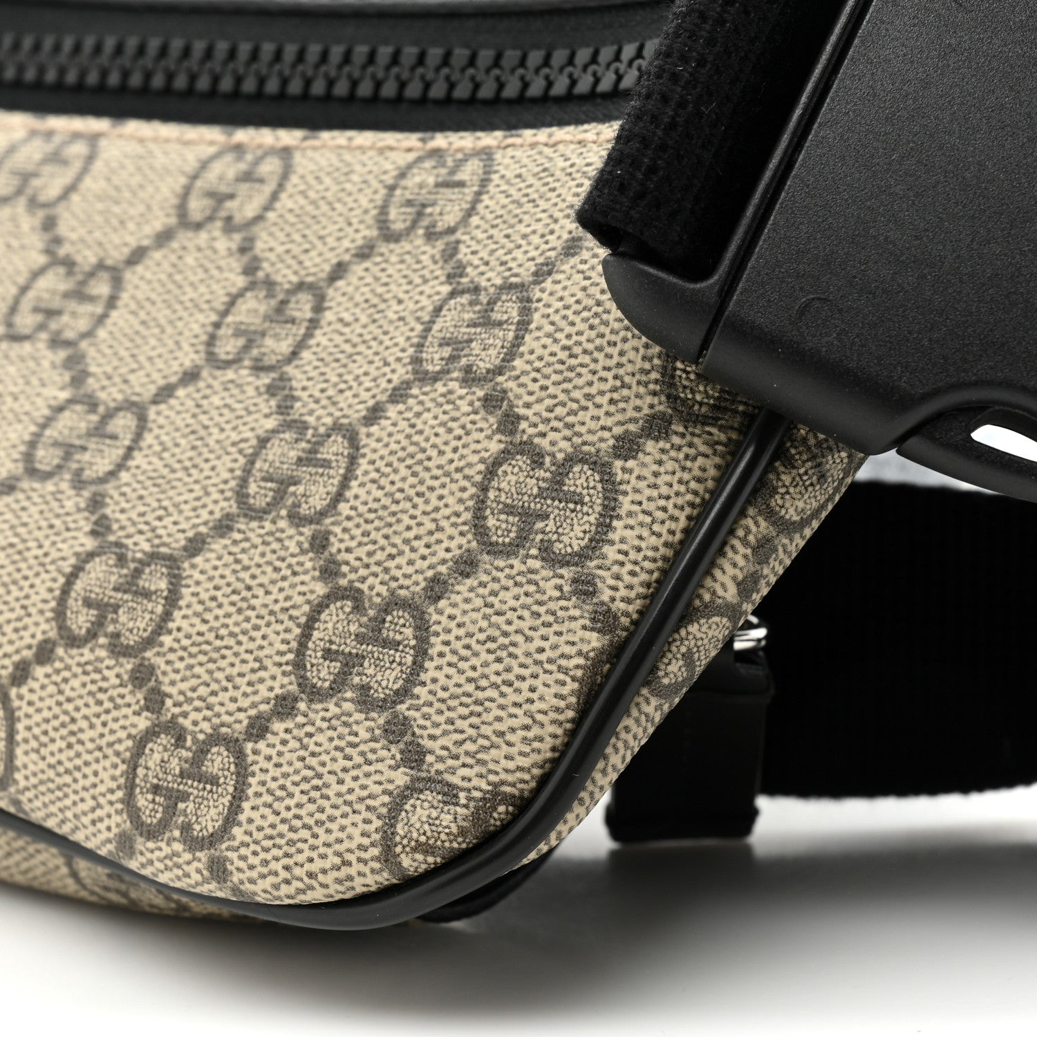 Gucci GG Supreme Monogram Belt Bag Black 8 of 11