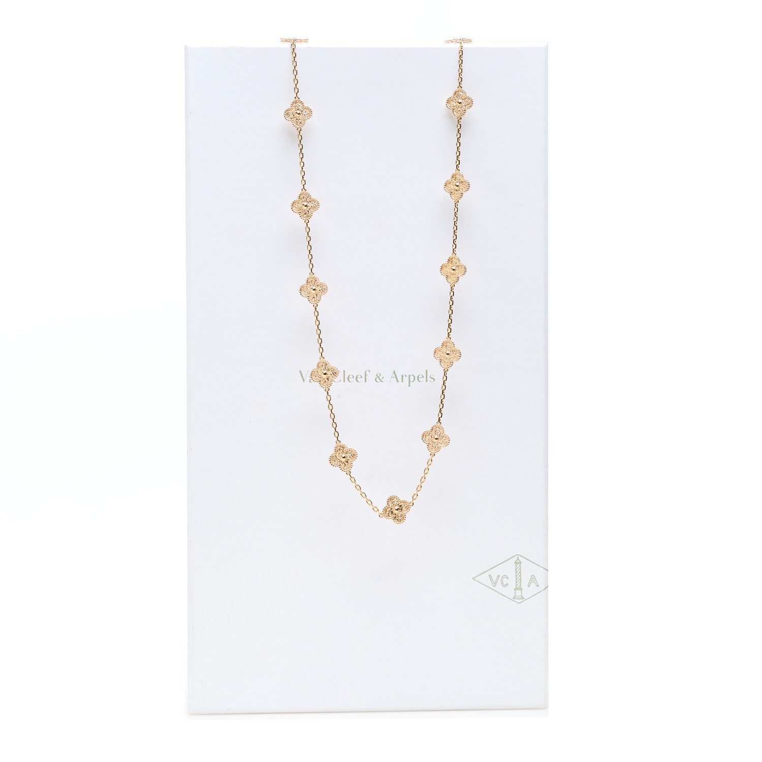 Van Cleef & Arpels 18K Rose Gold 20 Motifs Vintage Alhambra Necklace 6 of 6