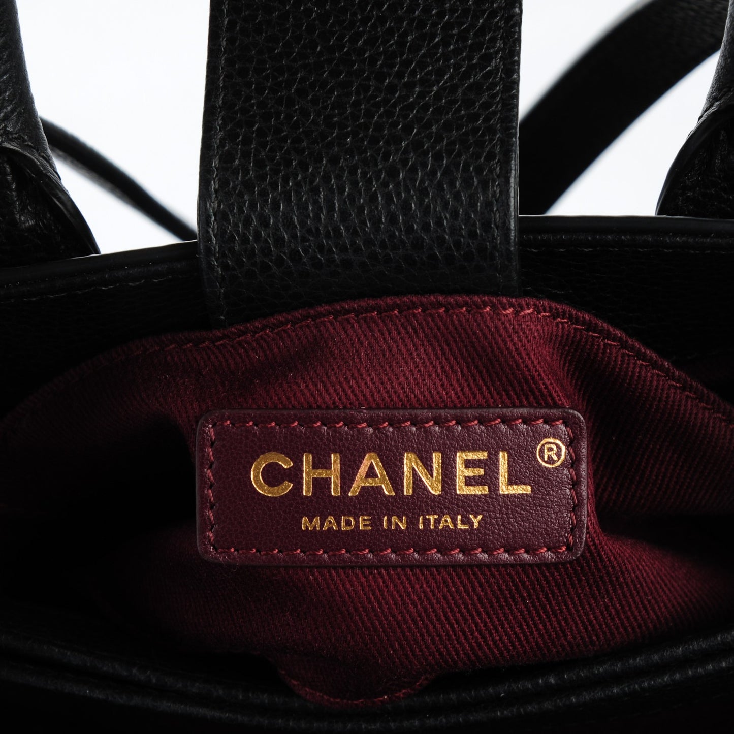 Grained Calfskin Mini Neo Executive Shopper Tote Black