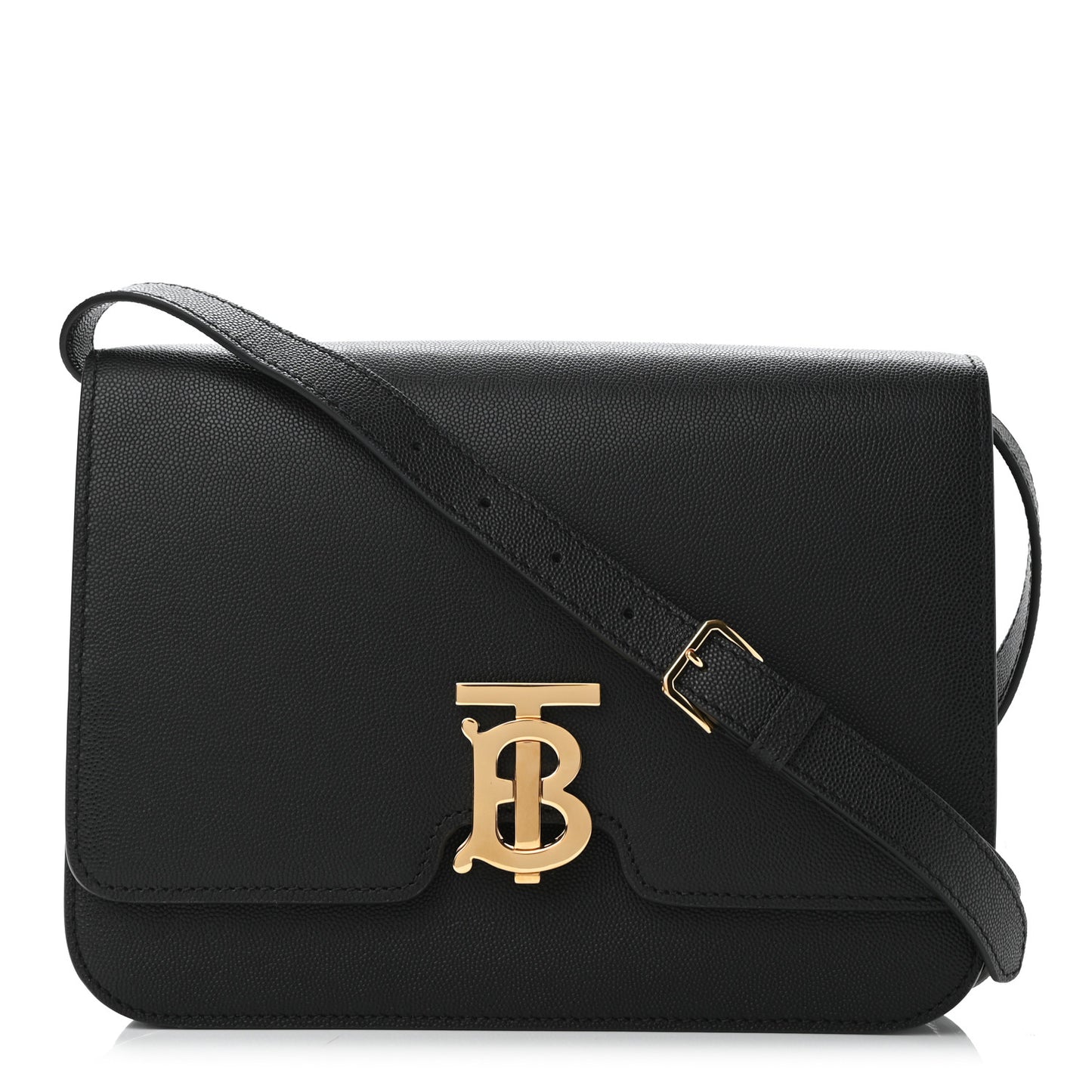 Grained Calfskin Medium TB Bag Black