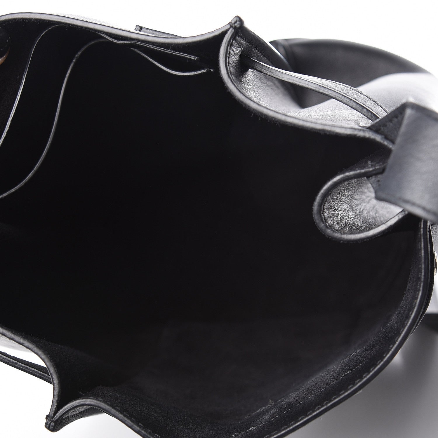Celine Smooth Calfskin Long Strap Big Bucket Bag Black 5 of 11