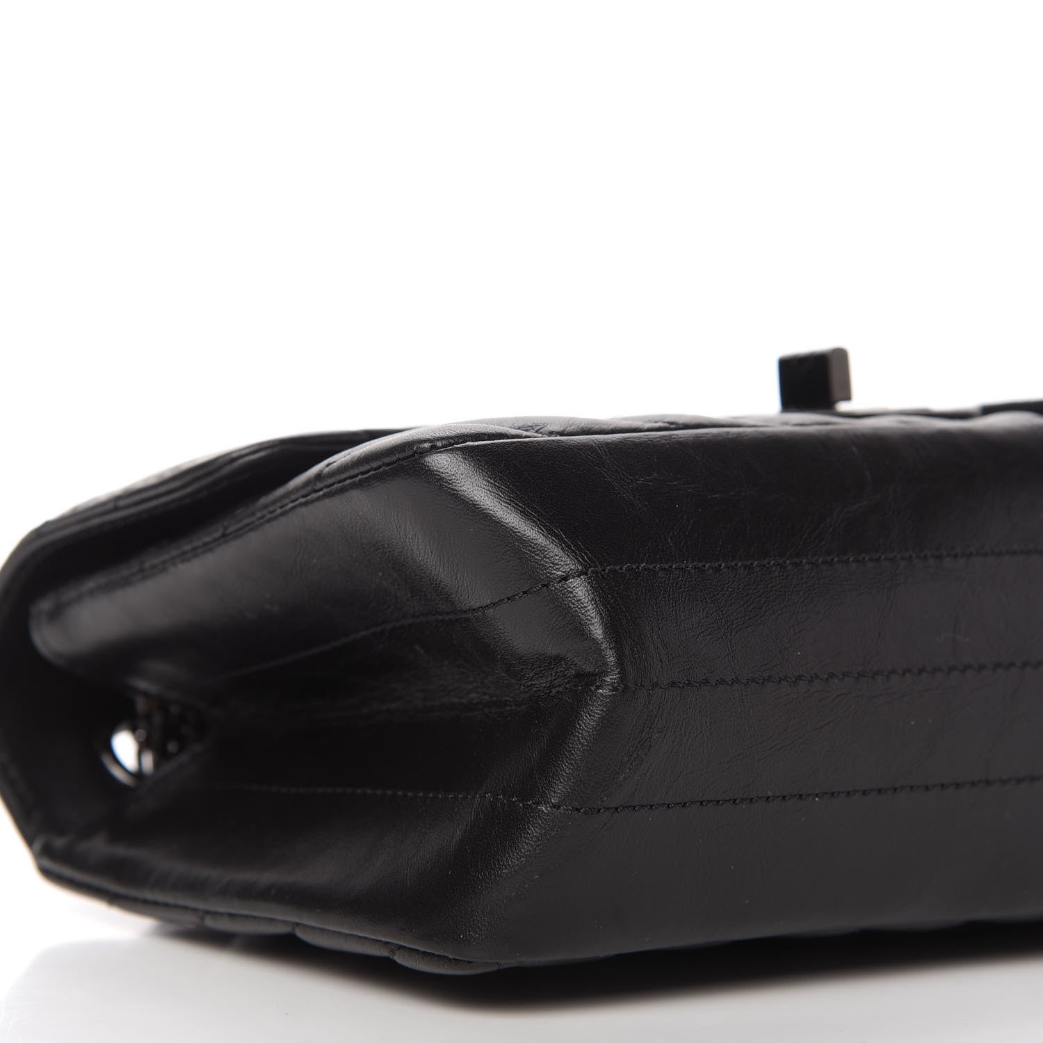 Chanel Aged Calfskin Chevron Quilted 2.55 Reissue Mini Flap So Black 6 of 11