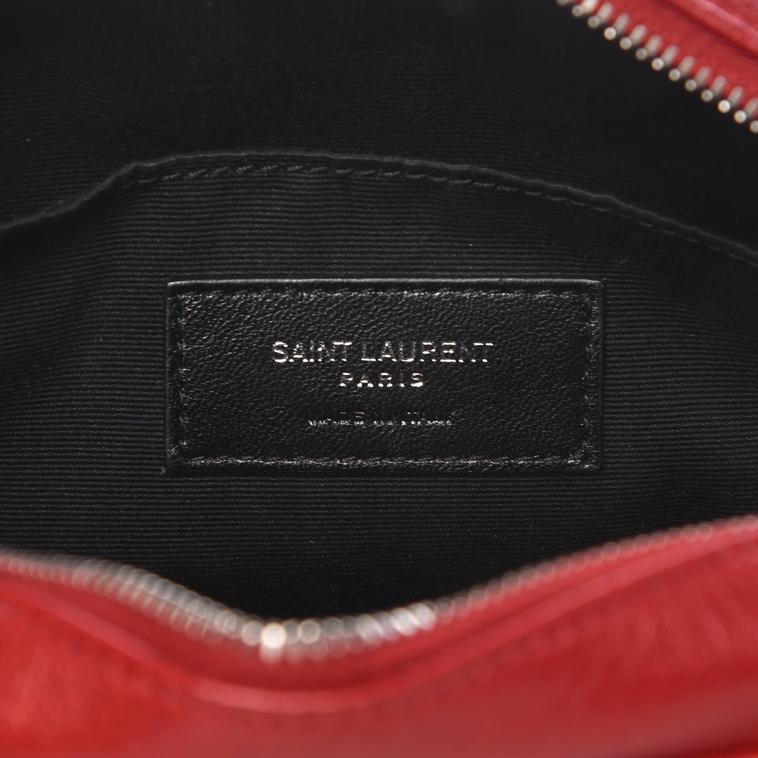 Saint Laurent Lambskin Monogram Lou Belt Bag Red 6 of 10