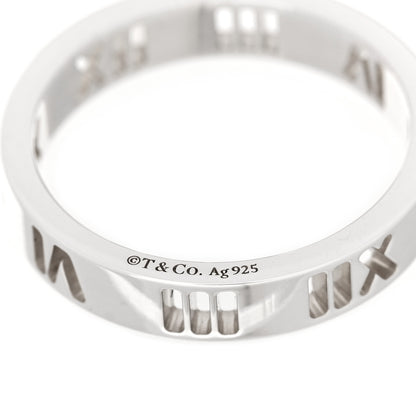 Tiffany Sterling Silver Narrow Atlas Pierced Ring 50 5.25 4 of 5