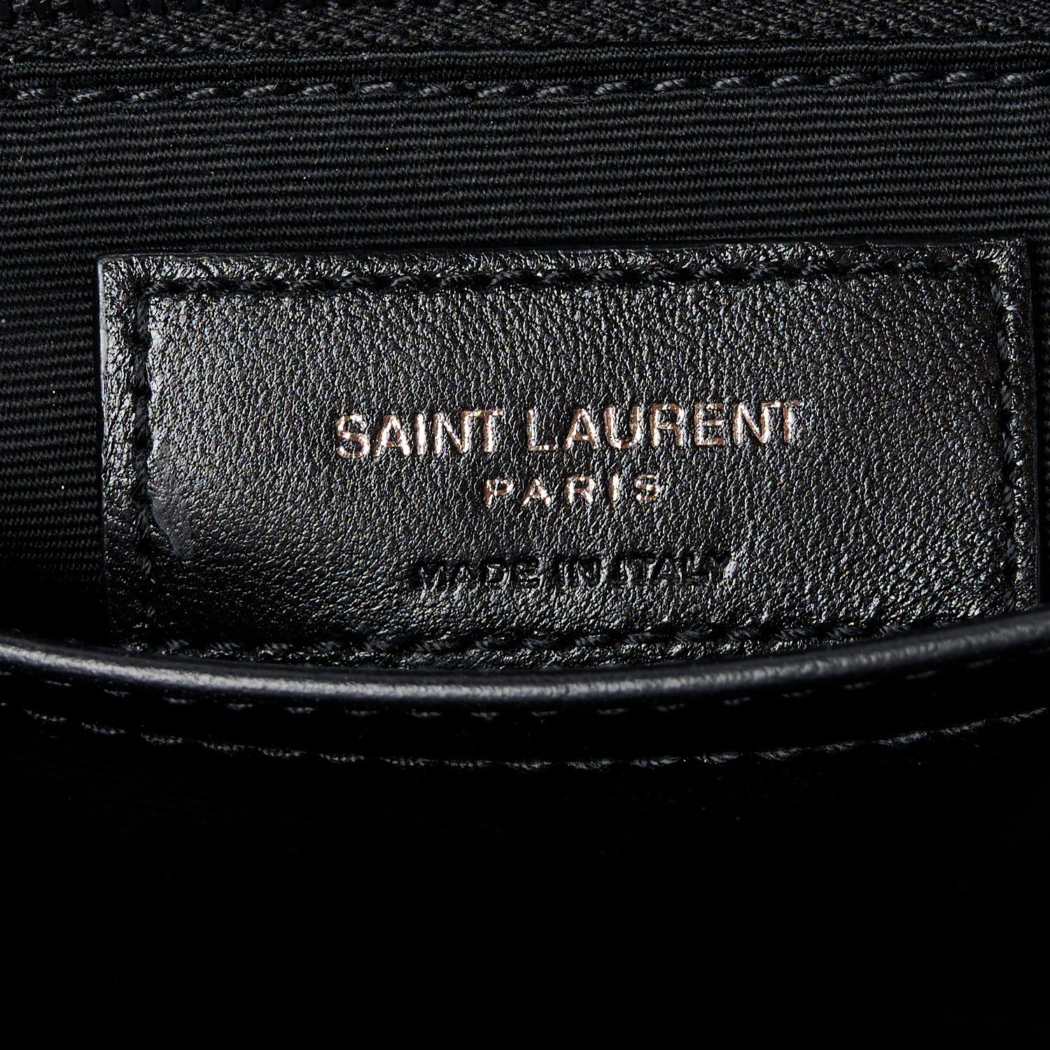 Saint Laurent Calfskin Y Quilted Monogram Monochrome Toy Loulou Crossbody Bag Black 7 of 12