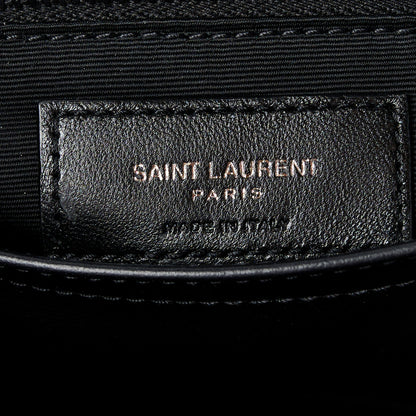 Saint Laurent Calfskin Y Quilted Monogram Monochrome Toy Loulou Crossbody Bag Black 7 of 12