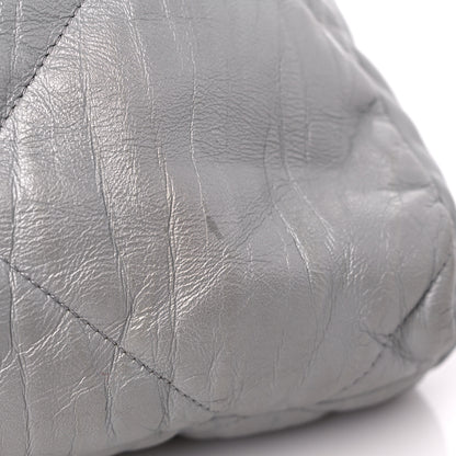Chanel Iridescent Calfskin Quilted Ground Control Tote Silver 9 of 10