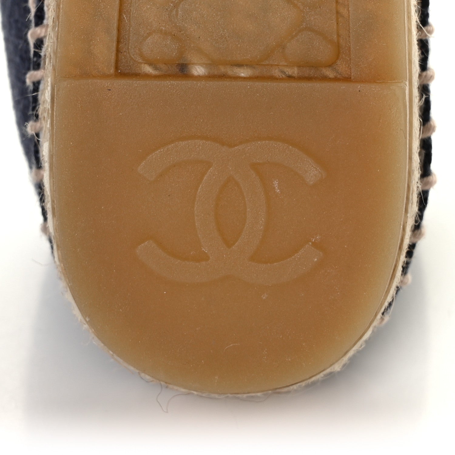 Chanel Denim Toile CC Espadrilles 35 Navy Black 6 of 10