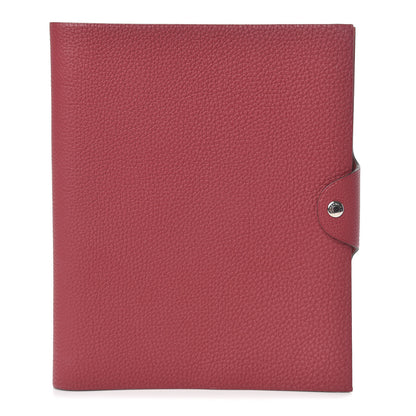 Hermes Togo Ulysse MM Notebook Cover Rouge Grenat 1 of 7
