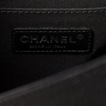 Chanel Canvas Quilted Medium Fluo Boy Flap Black Grey Yellow 7 of 12