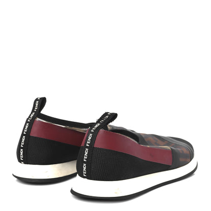 Fendi Technical Mesh Tulle FF Slip On Sneaker 37.5 Red Tobacco 5 of 11