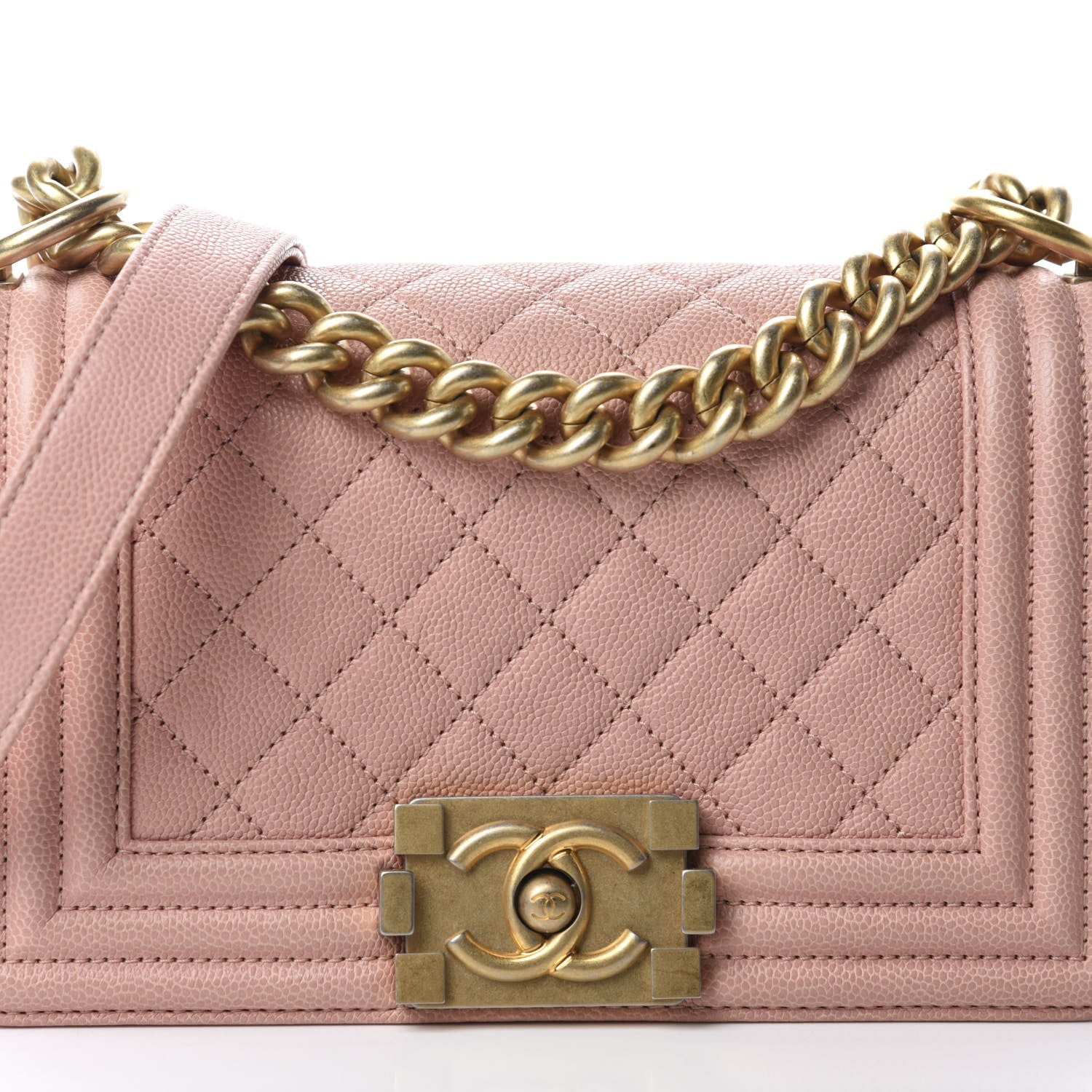 Chanel Caviar Quilted Small Boy Flap Light Pink 10 of 10