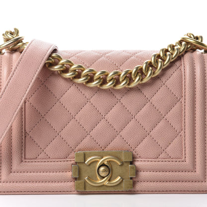Chanel Caviar Quilted Small Boy Flap Light Pink 10 of 10