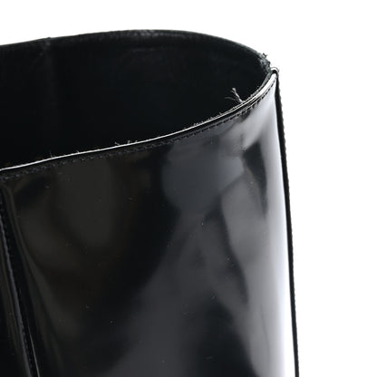 Saint Laurent Glazed Calfskin Vendome 110 Boots 38 Black 8 of 9