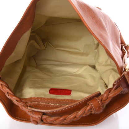 Valentino Garavani Grained Calfskin Histoire Hobo Tan 5 of 7