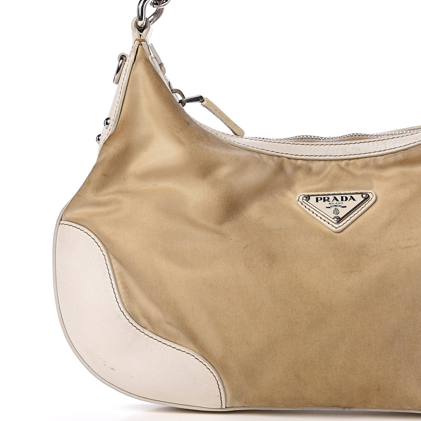 Canvas Calfskin Chain Hobo Cera