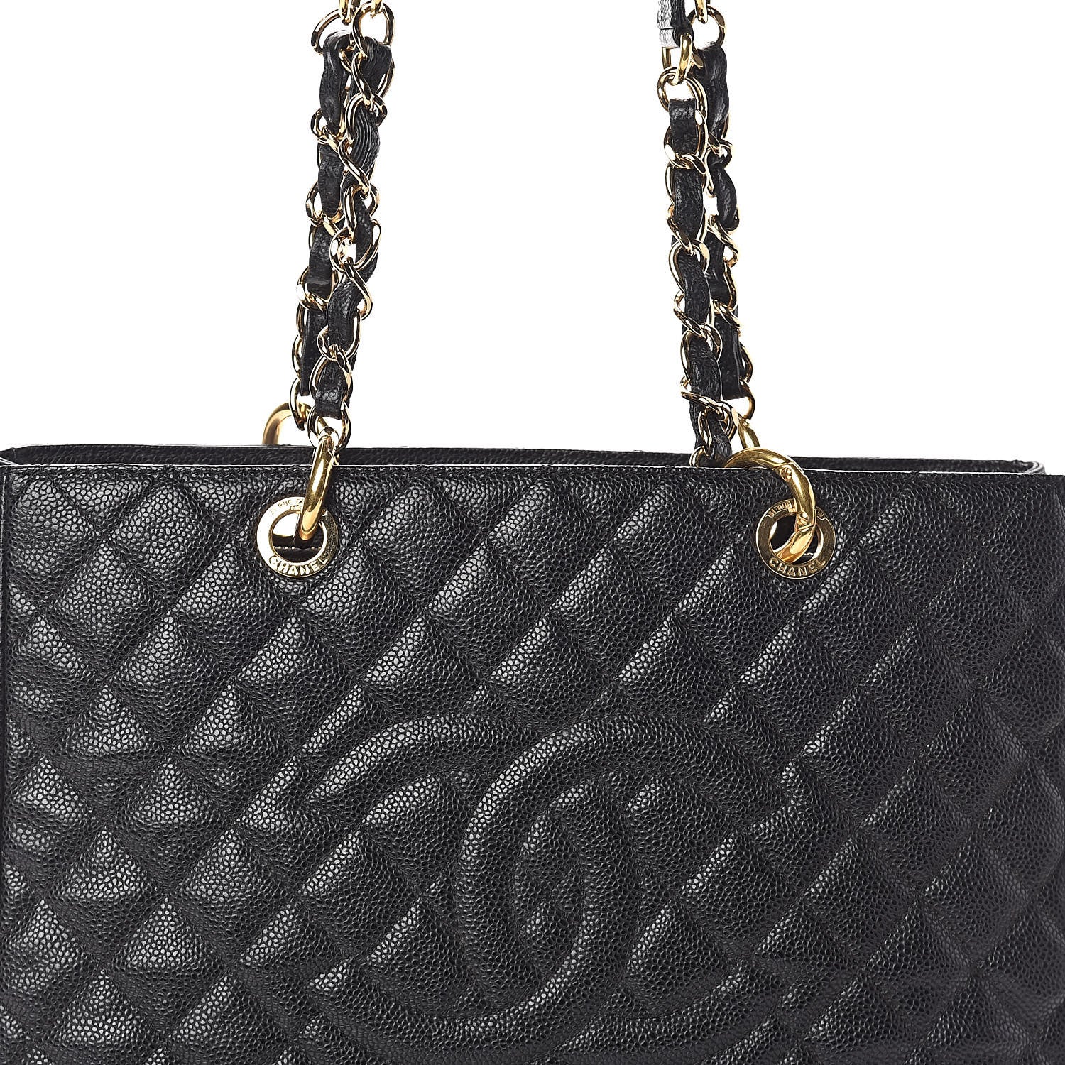 Chanel Caviar Quilted Grand Shopping Tote GST Black 8 of 10