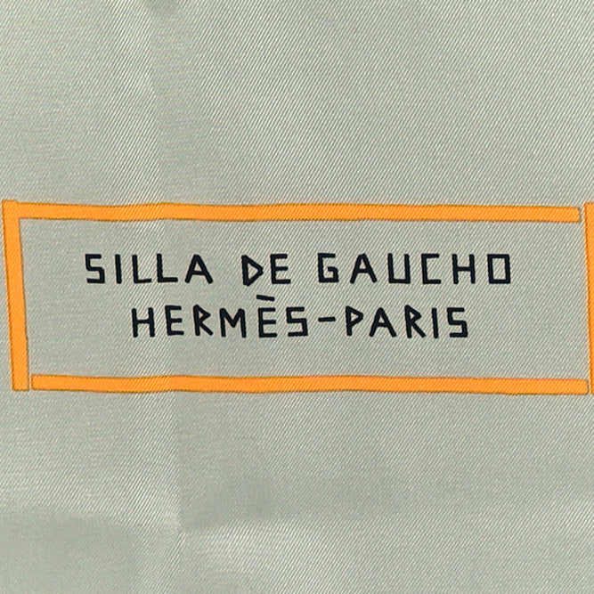 Silk Silla De Gaucho Scarf 90 Menthol Menthol Vert Amande Marine
