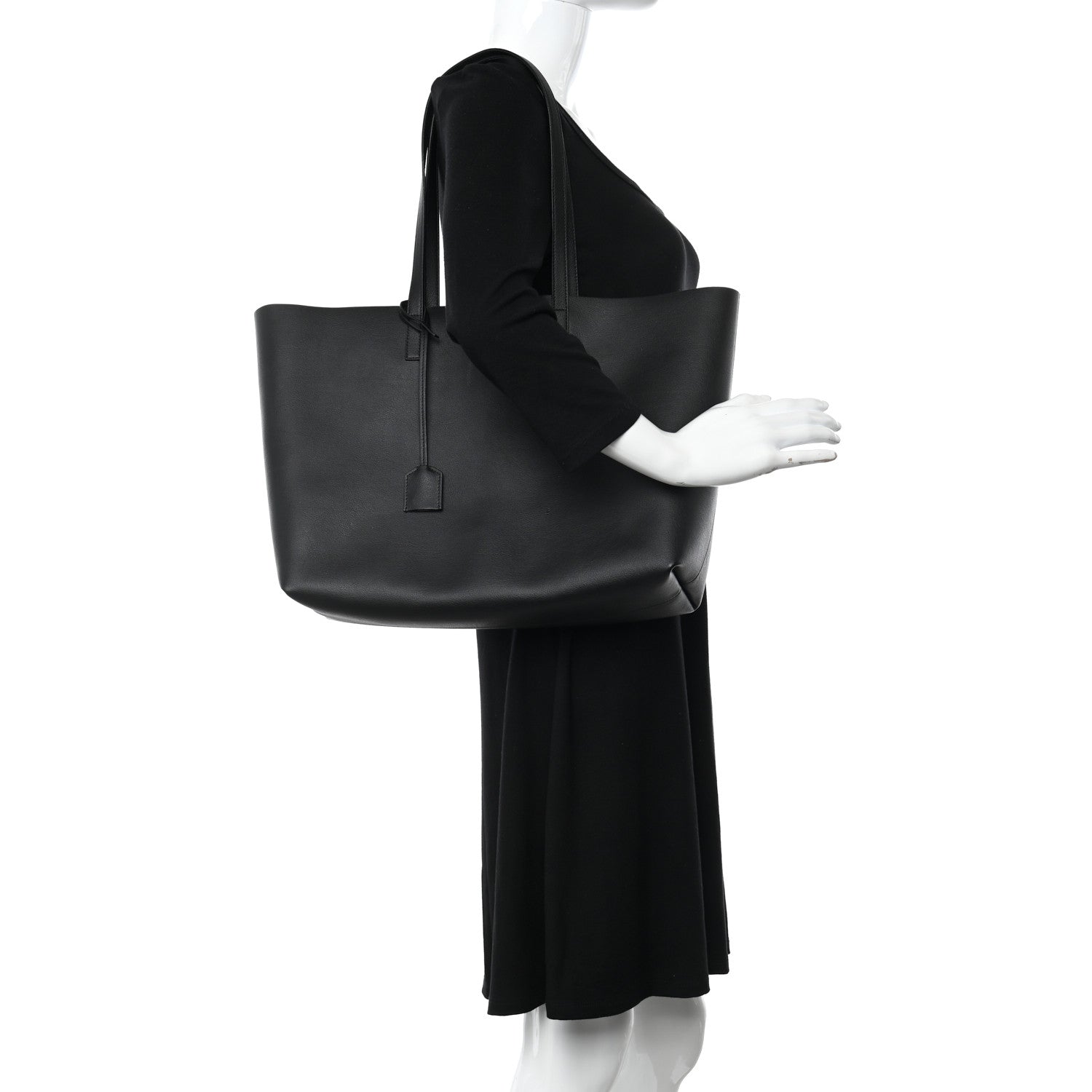 Saint Laurent Calfskin Large Shopping Tote Black 2 of 16