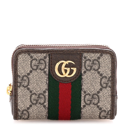 Gucci GG Supreme Monogram Web Ophidia Playing Card Case Beige New Acero 1 of 7