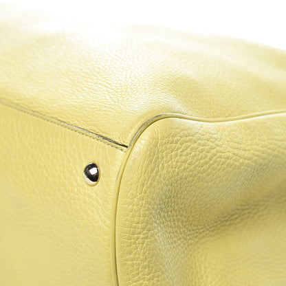 Gucci Calfskin Large Bamboo Shopper Tote Citrus 13 of 15