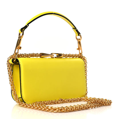 Valentino Garavani Calfskin Vlogo Small Loco Shoulder Bag Shocking Yellow 3 of 9