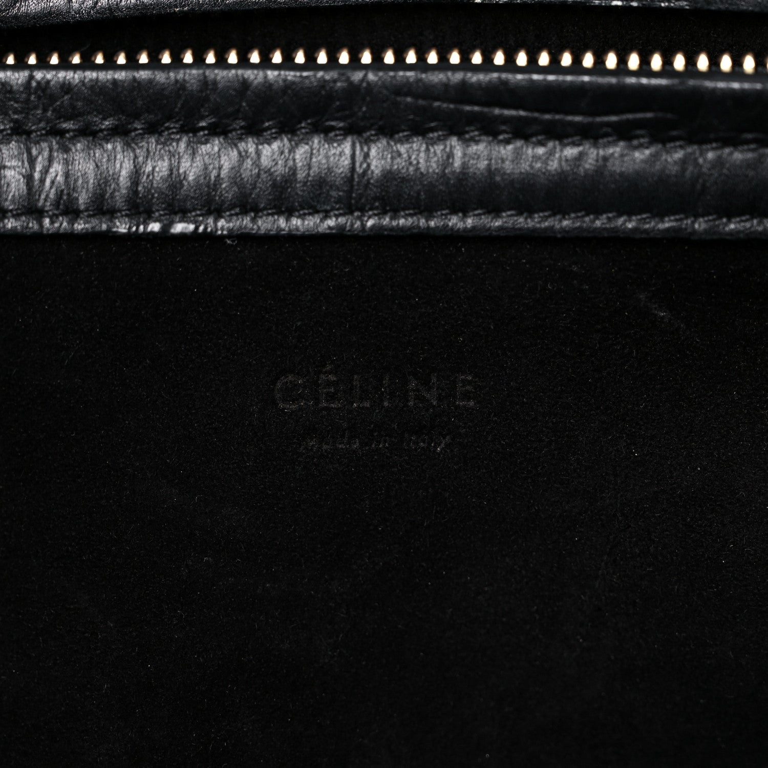 Celine Crocodile Embossed Calfskin Large Phantom Luggage Black 6 of 21