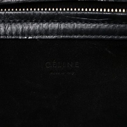 Celine Crocodile Embossed Calfskin Large Phantom Luggage Black 6 of 21