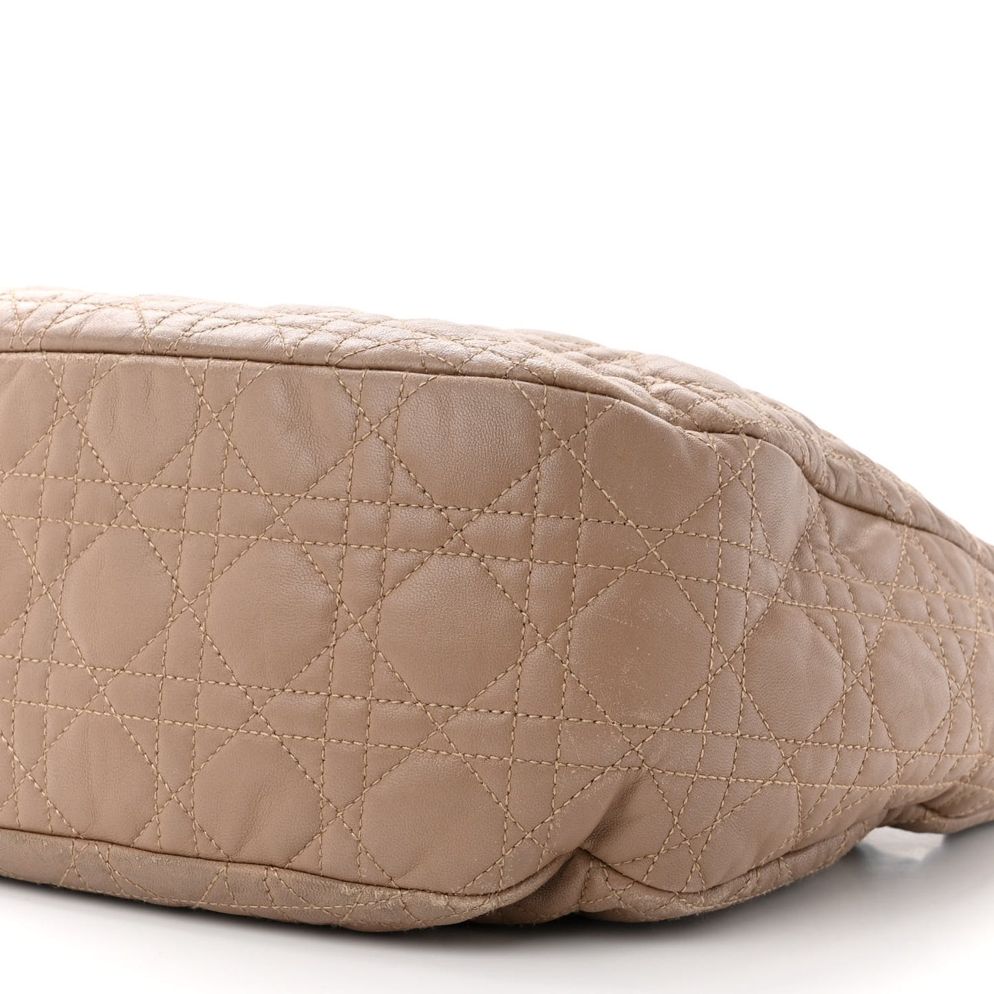 Lambskin Cannage Large Dior Soft Hobo Beige