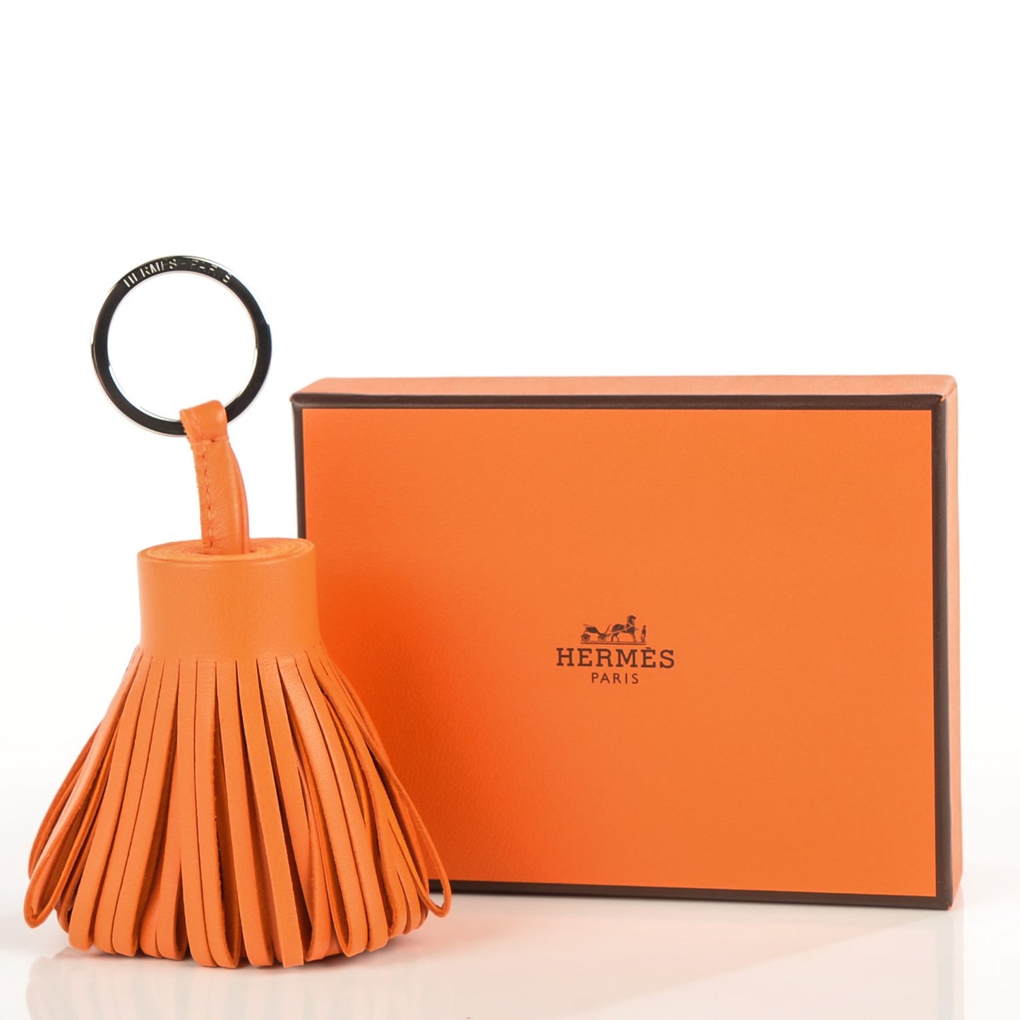 Lambskin Carmen Tassel Key Holder Orange