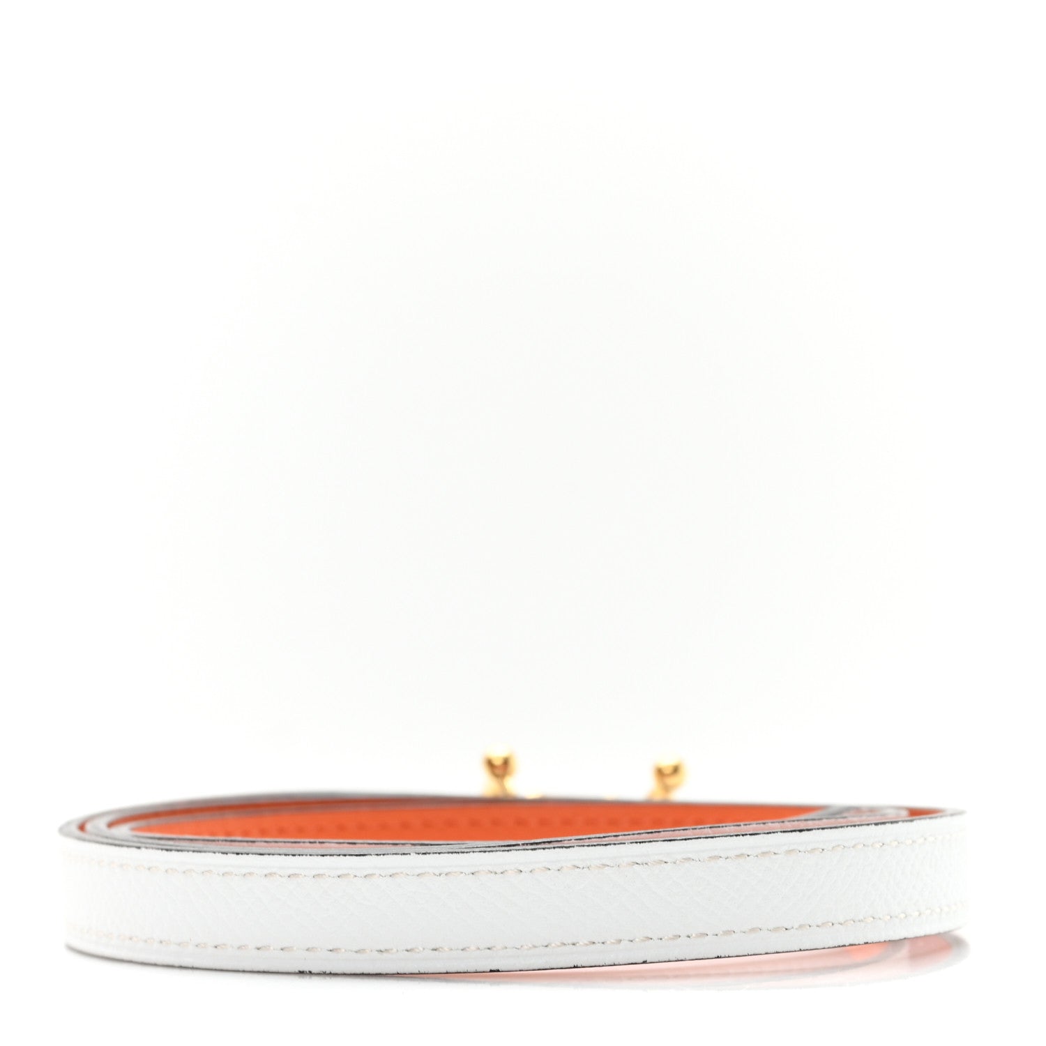 Hermes Epsom Swift 13mm Mors H Belt 75 30 White Orange 2 of 5