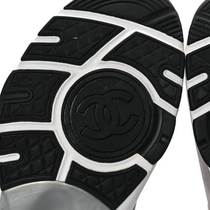 Chanel Fabric Suede Calfskin CC Sneakers 40 Dark Grey Grey 8 of 11