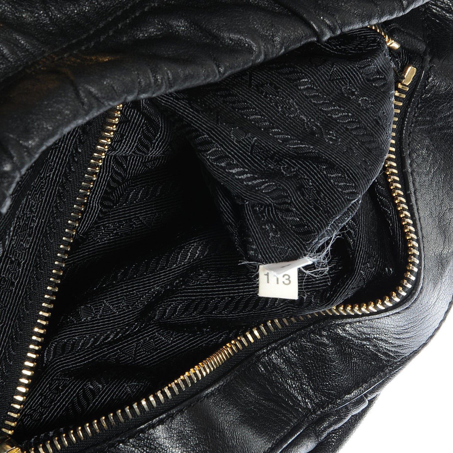 Nappa Dressy Gaufre Flap Bag Black
