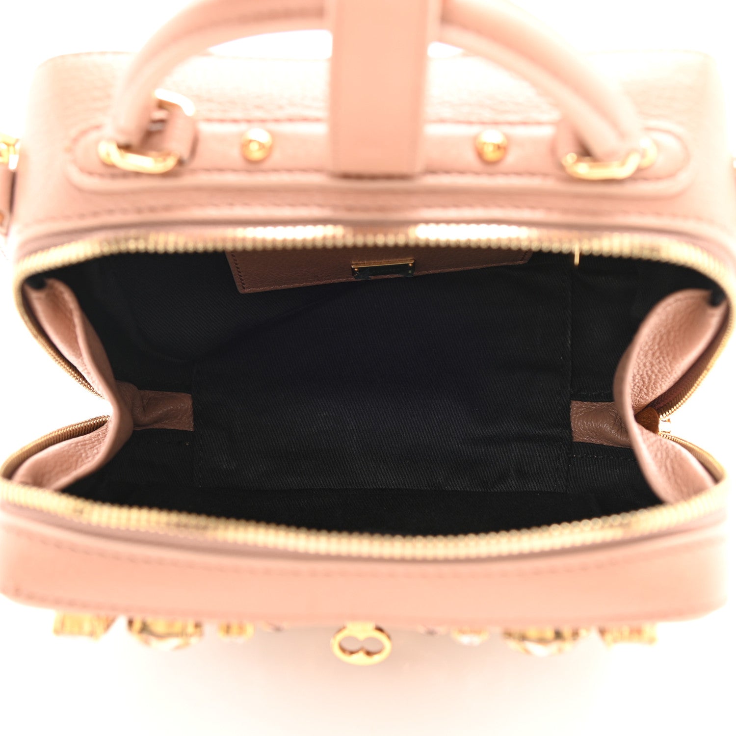 Dolce & Gabbana Grained Calfskin Dauphine Crystal Embellished Box Bag Beige 5 of 8
