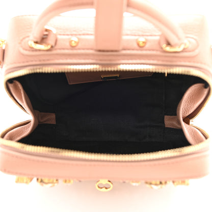Dolce & Gabbana Grained Calfskin Dauphine Crystal Embellished Box Bag Beige 5 of 8